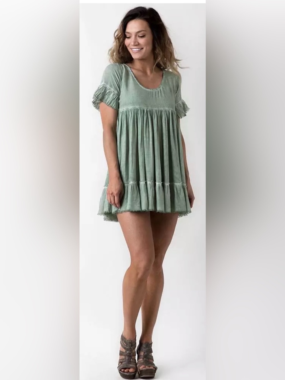 Sea Gypsies Flare Relaxed, Bohemian-Style Tunic-Length Dress